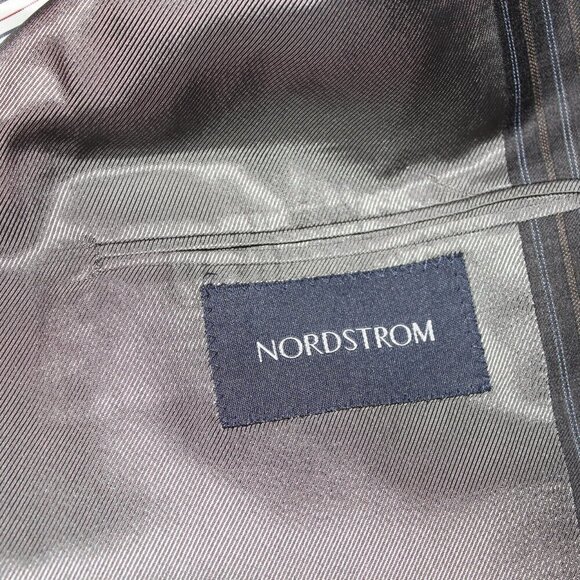 Burberry London Mens Suit Jacket Gray Pinstripe Size 44R *With Flaws* Wool - Picture 5 of 12